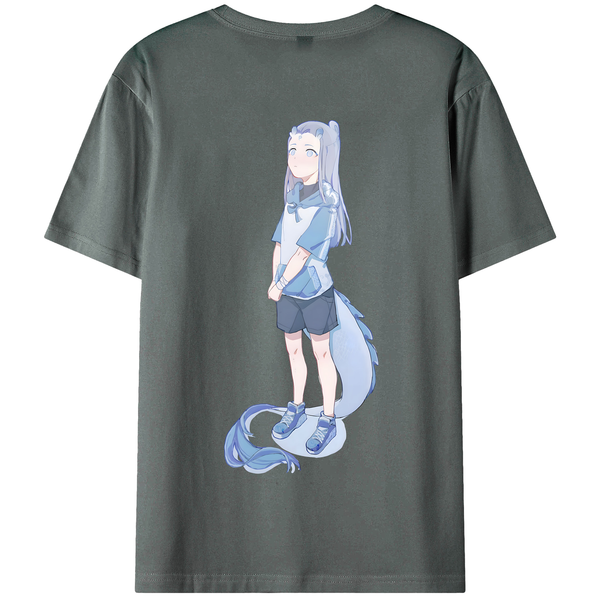 （画像用） Ne Zha 2 ナタ 魔童の大暴れ 綿100％半袖Tシャツ（背面プリント）